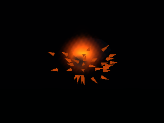 Golden explosion effect
